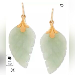 Jade 10k Gold Leaf Drop Earrings Macys R.H. Fine Jewelry